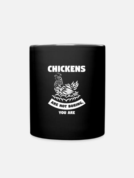 Hühnerhaltung Tierhaltung Geschenk - Tasse einfarbig - Schwarz