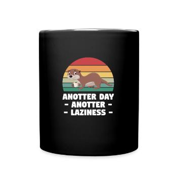 Otterliebhaber Otterkaffee Otterbesitzer Geschenk - Tasse einfarbig - Schwarz - Vorne