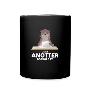 Otterliebhaber Otterkaffee Otterbesitzer Geschenk - Tasse einfarbig - Schwarz - Vorne