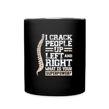 Physiotherapeut Chiropraktiker Chiropraktik Gesche - Tasse einfarbig - Schwarz - Vorne