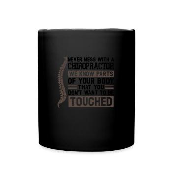 Physiotherapeut Chiropraktiker Neurologie Geschenk - Tasse einfarbig - Schwarz - Vorne