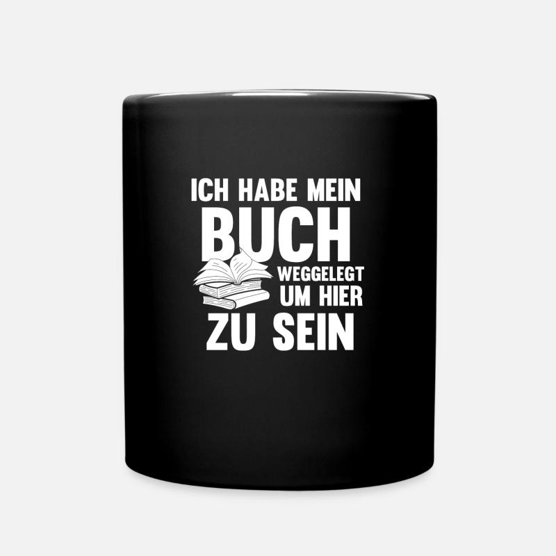 Lesen Bücher Leser Geschenk - Tasse einfarbig - Schwarz