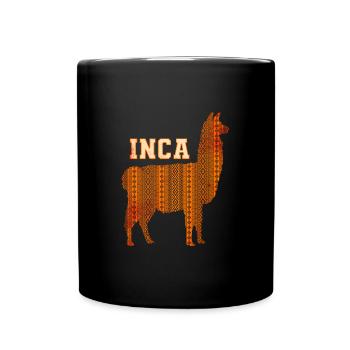 Inca Alpaca - Full Colour Mug - black - Front