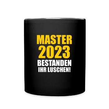 Master 2023 Prüfung Masterprüfung Geschenk - Tasse einfarbig - Schwarz - Vorne