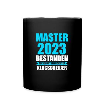 Master 2023 Prüfung Masterabschluss Geschenk - Tasse einfarbig - Schwarz - Vorne
