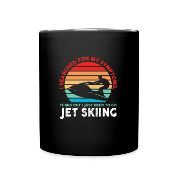 Jetski Jetskifahren Wintersport Geschenk - Tasse einfarbig - Schwarz - Vorne