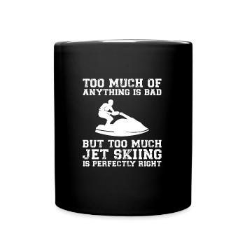 Jetski Jetskifahren Wintersport Geschenk - Tasse einfarbig - Schwarz - Vorne