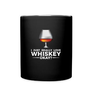 Whiskey trinken Whiskey trinken Whiskey Geschenk - Tasse einfarbig - Schwarz - Vorne