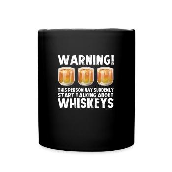 Whiskey trinken Whiskey trinken Whiskey Geschenk - Tasse einfarbig - Schwarz - Vorne