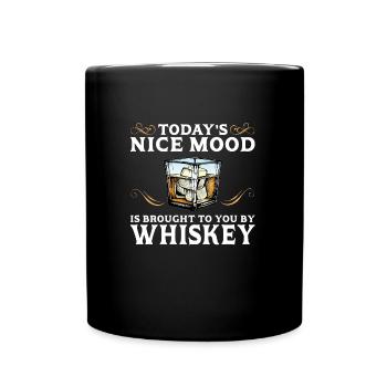 Whiskey trinken Whiskey trinken Whiskey Geschenk - Tasse einfarbig - Schwarz - Vorne