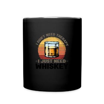 Whiskey trinken Whiskey trinken Whiskey Geschenk - Tasse einfarbig - Schwarz - Vorne
