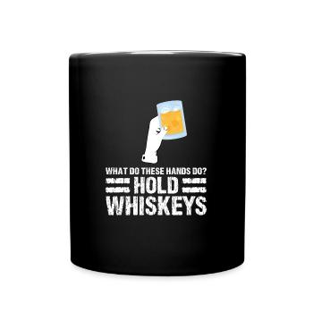 Whiskey trinken Whiskey trinken Whiskey Geschenk - Tasse einfarbig - Schwarz - Vorne