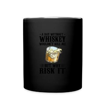 Whiskey trinken Whiskey trinken Whiskey Geschenk - Tasse einfarbig - Schwarz - Vorne