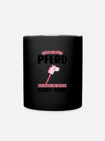 Hobby Horse Pferde Hobby Horsing Geschenk - Tasse einfarbig - Schwarz