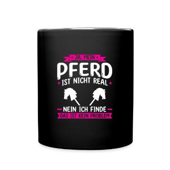 Hobby Horse Pferde Steckenpferd Geschenk - Tasse einfarbig - Schwarz - Vorne
