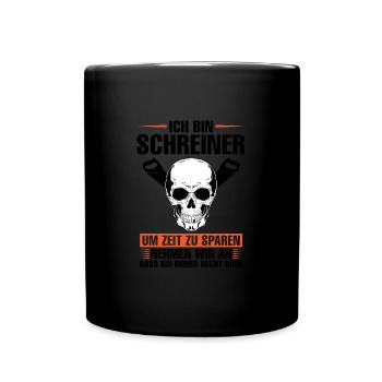 Schreiner Beruf Holzbearbeiter Geschenk - Tasse einfarbig - Schwarz - Vorne