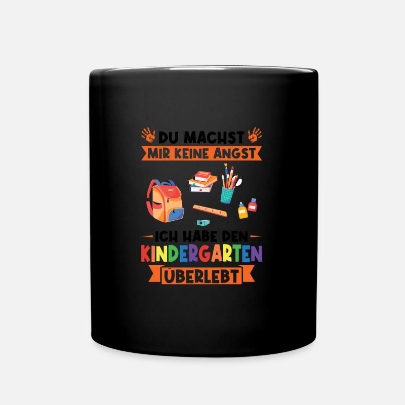Kindergarten Abschluss Kita-Abschluss Geschenk - Tasse einfarbig - Schwarz