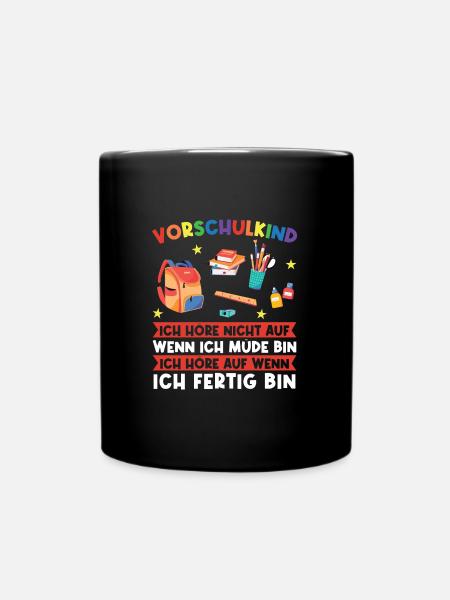 Vorschule Abschluss Vorschulkind Geschenk - Tasse einfarbig - Schwarz