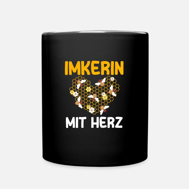Imkerin Bienen Biene Geschenk - Tasse einfarbig - Schwarz