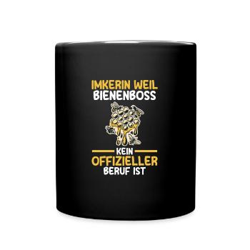 Imkerin Bienen Biene Geschenk - Tasse einfarbig - Schwarz - Vorne