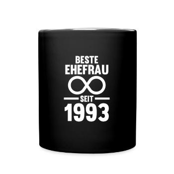 30 Jahre Ehe Ehefrau 30. Hochzeitstag Geschenk - Tasse einfarbig - Schwarz - Vorne