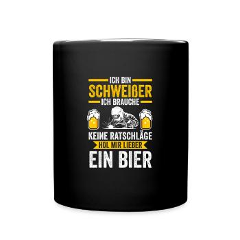 Schweißer Beruf Schweisser Geschenk - Tasse einfarbig - Schwarz - Vorne