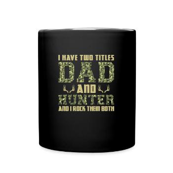 Jäger Jagd Jagd Geschenk - Tasse einfarbig - Schwarz - Vorne