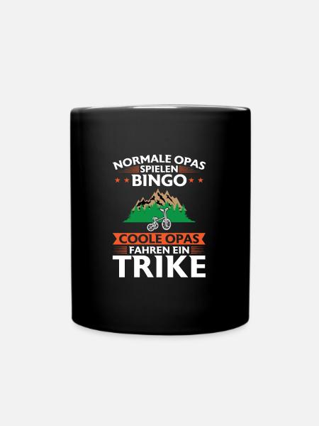 Trike Opa Triker Geschenk - Tasse einfarbig - Schwarz