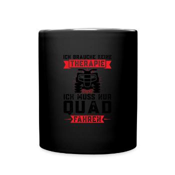 Quad Biker Quadfahrer Geschenk - Tasse einfarbig - Schwarz - Vorne