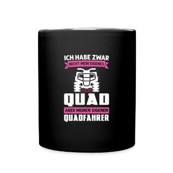 Quad Biker Quad Fahrer Geschenk - Tasse einfarbig - Schwarz - Vorne