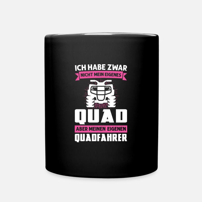 Quad Biker Quad Fahrer Geschenk - Tasse einfarbig - Schwarz