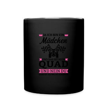 Quad Mädchen Quadfahrer Geschenk - Tasse einfarbig - Schwarz - Vorne