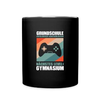 Grundschule Abschluss Grundschulabschluss Geschenk - Tasse einfarbig - Schwarz - Vorne