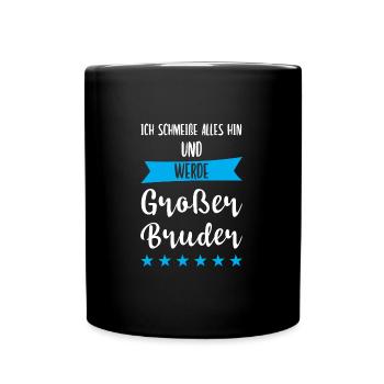 Großer Bruder Familie Grosser Bruder Geschenk - Tasse einfarbig - Schwarz - Vorne