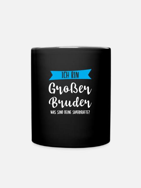Großer Bruder Familie Geschwister Geschenk - Tasse einfarbig - Schwarz