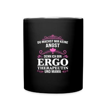 Ergotherapeutin Mama Ergo-Therapeutin Geschenk - Tasse einfarbig - Schwarz - Vorne