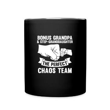 Stief-Opa Bonus-Opa Stief-Großvater Geschenk - Tasse einfarbig - Schwarz - Vorne