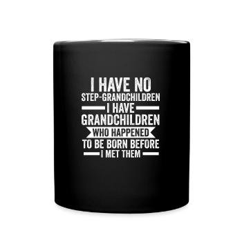 Stief-Opa Bonus-Opa Stief-Großvater Geschenk - Tasse einfarbig - Schwarz - Vorne
