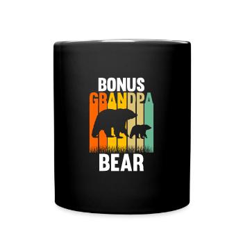 Bonus Papa Bonus Papa-Opa Stiefvater Geschenk - Tasse einfarbig - Schwarz - Vorne
