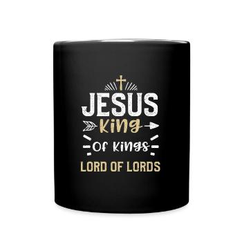 Jesus King Of Kings Lord Of Lords - Full Colour Mug - black - Front