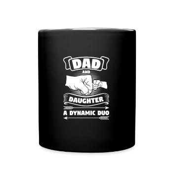 Tochter Vater Tochter Vater von Tochter Geschenk - Tasse einfarbig - Schwarz - Vorne