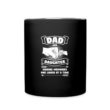 Tochter Vater Tochter Vater von Tochter Geschenk - Tasse einfarbig - Schwarz - Vorne