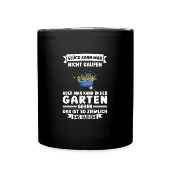 Garten Pflanze Gartenarbeit Geschenk - Tasse einfarbig - Schwarz - Vorne