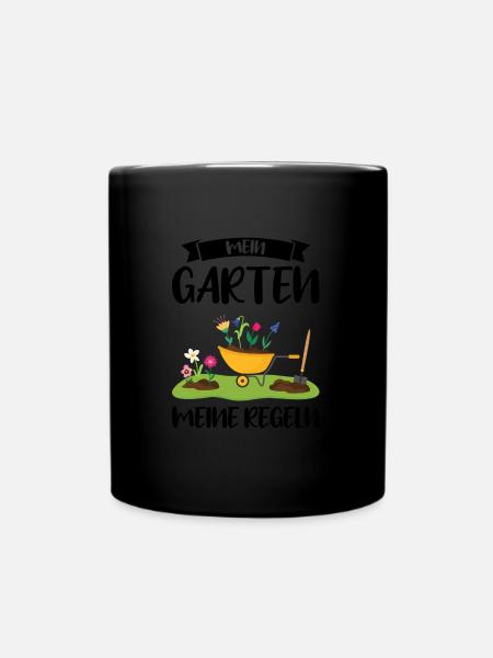 Garten Pflanze Gartenarbeit Geschenk - Tasse einfarbig - Schwarz