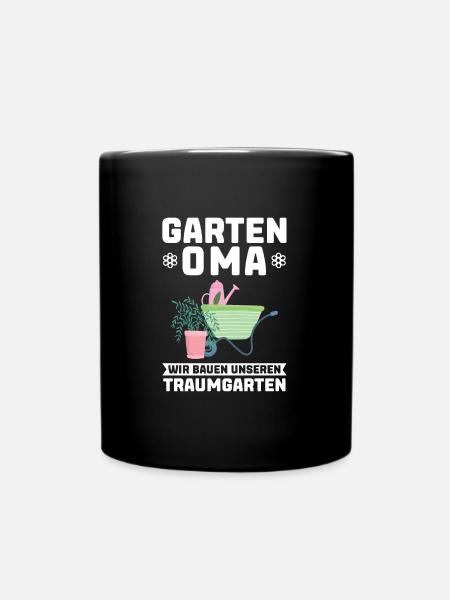 Garten Oma Gärtnern Geschenk - Tasse einfarbig - Schwarz