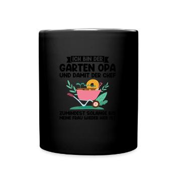 Garten Opa Gartenliebhaber Geschenk - Tasse einfarbig - Schwarz - Vorne