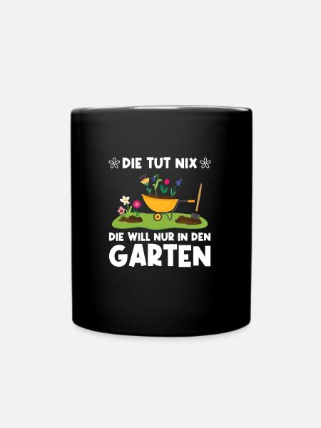 Garten Pflanze Gärtnerei Geschenk - Tasse einfarbig - Schwarz
