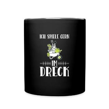 Garten Pflanze Gartenarbeit Geschenk - Tasse einfarbig - Schwarz - Vorne