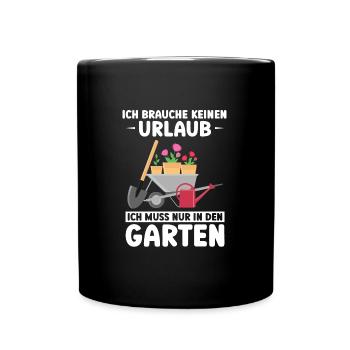 Garten Pflanze Gartenliebhaber Geschenk - Tasse einfarbig - Schwarz - Vorne
