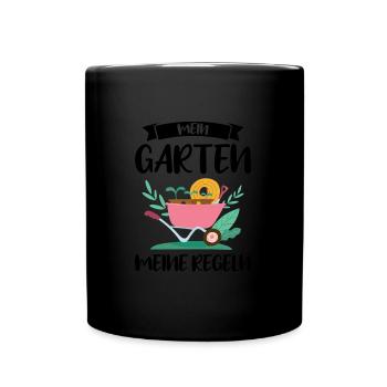Garten Pflanze Gartenarbeit Geschenk - Tasse einfarbig - Schwarz - Vorne